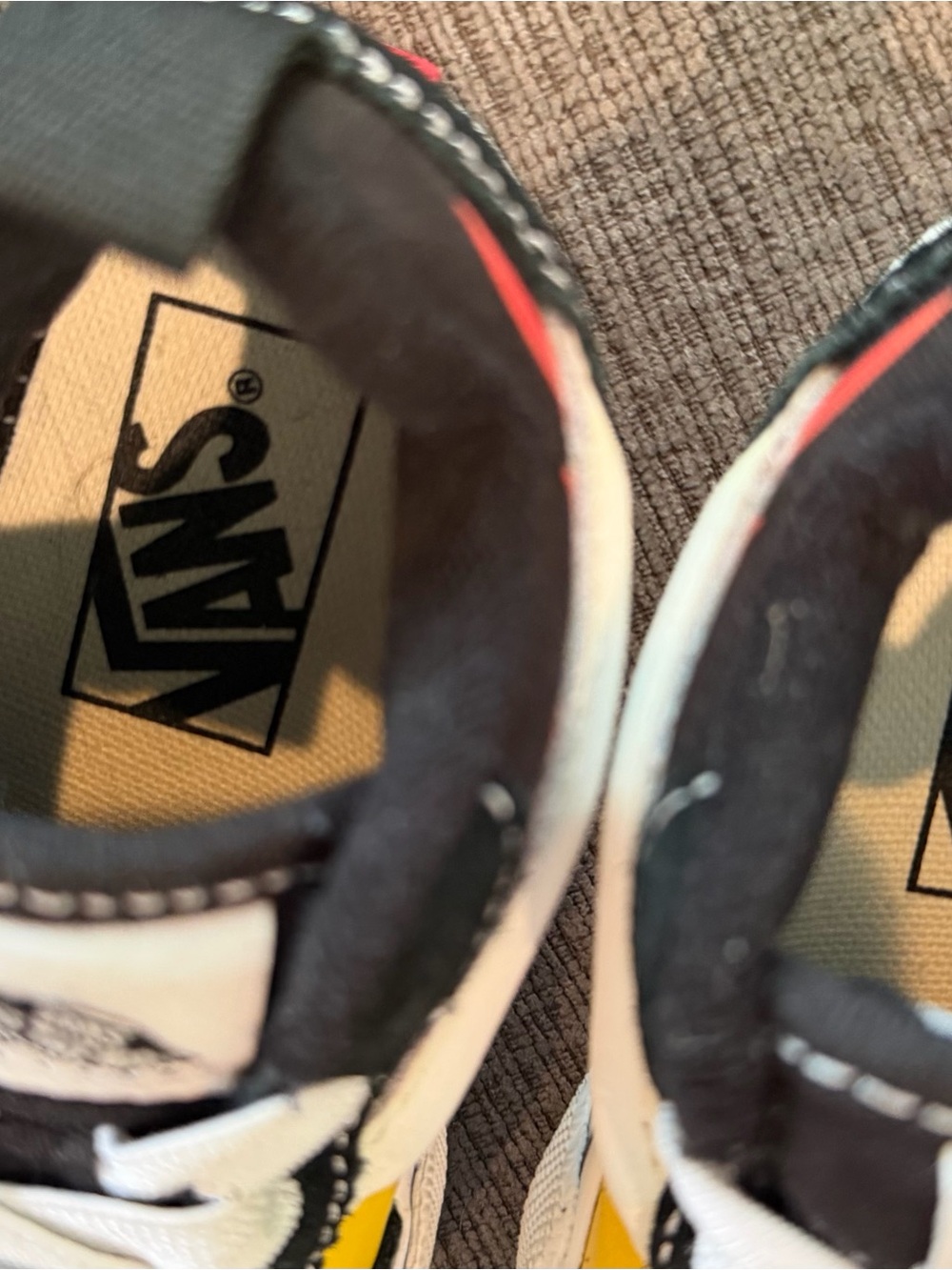 Vans Kids Black Sneakers with Yellow & Red Flame Detail - Picture 7 of 11